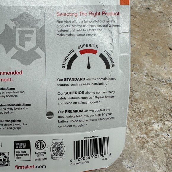 First Alert Smoke Detector Precision Detection White Slim SM210 New Sealed! - Picture 6 of 10